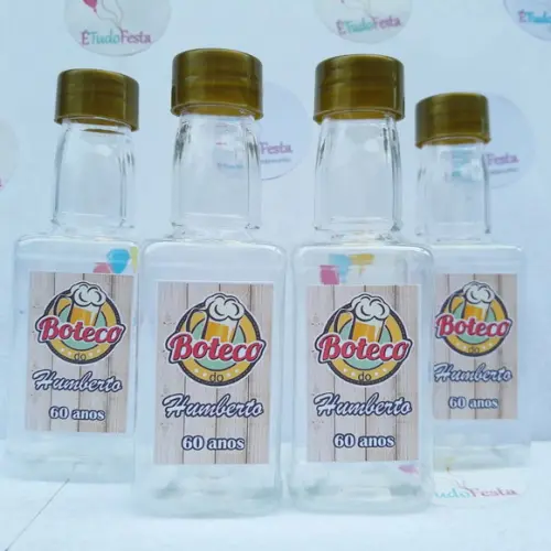 Mini garrafinha de whisky Boteco
