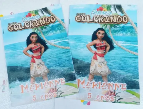 Revista de colorir personalizada - Moana
