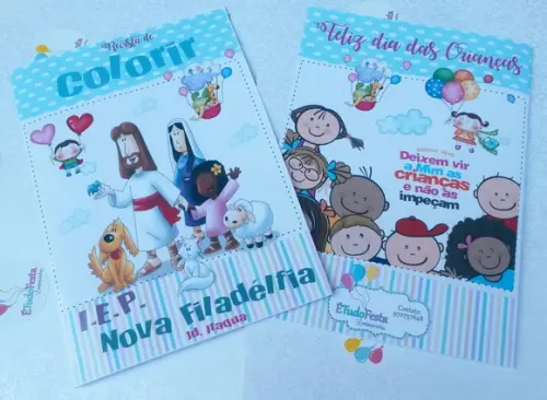Revista de colorir personalizada - Evangélica