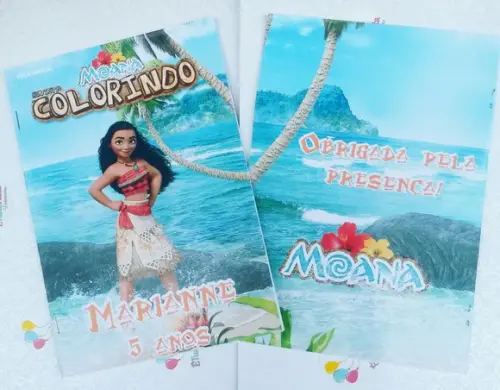 Revista de colorir personalizada - Moana