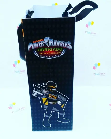 Sacola personalizada - Power Ranger Preto