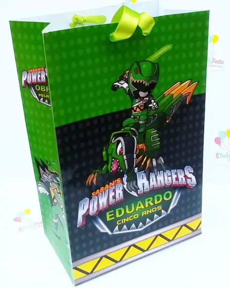 Sacola personalizada - Power Ranger Verde