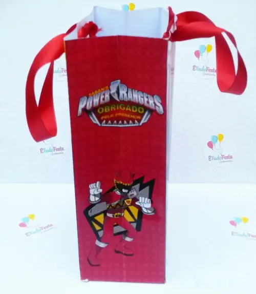 Sacola personalizada - Power Ranger Vermelho