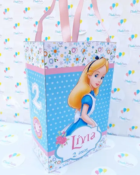 Sacolinha Alice no pais das maravilhas personalizada
