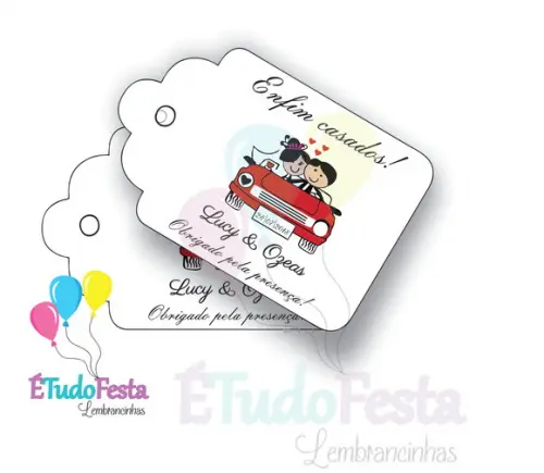 Tag personalizada para casamento