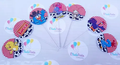 Topper para doces Galinha pintadinha fazendeira