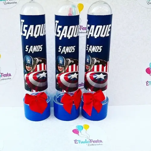 Tubete personalizado Capitão América