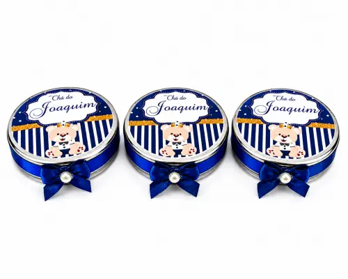 Kit Festa Ursinho Príncipe Personalizado Chá de Bebê 40 itens