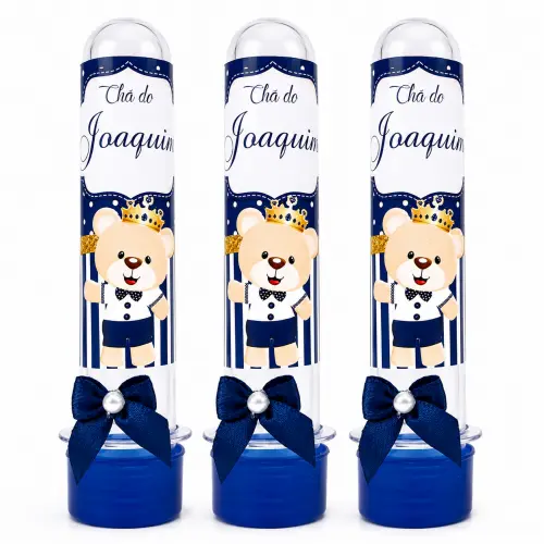 Kit Festa Ursinho Príncipe Personalizado Chá de Bebê 40 itens