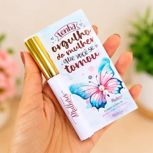 Lip Gloss Labial + Brinco Personalizado Dia das Mulheres