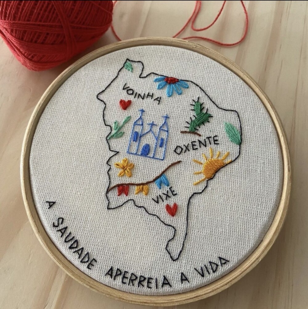 Mapa bordado Regiões