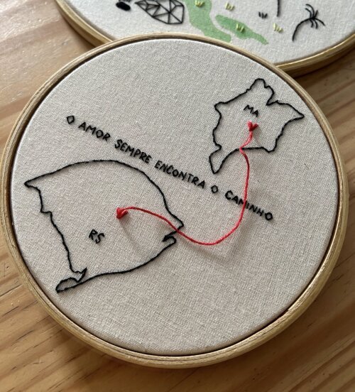 Mapa bordado
