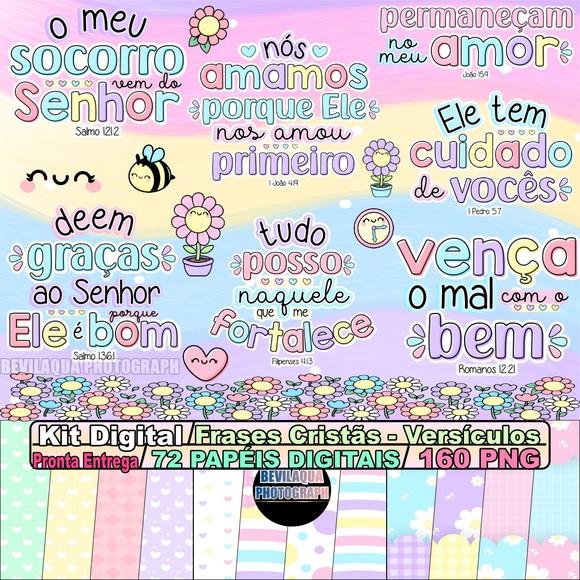 Kit Digital Frases Cristãs - Versículos