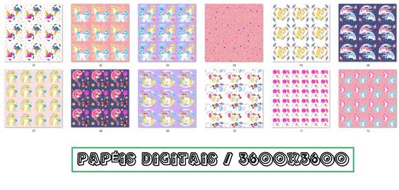 Kit Digital Sonhe Como Unicórnios Aquarela