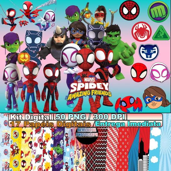 Kit Digital Spidey E Seus Amigos Espetaculares