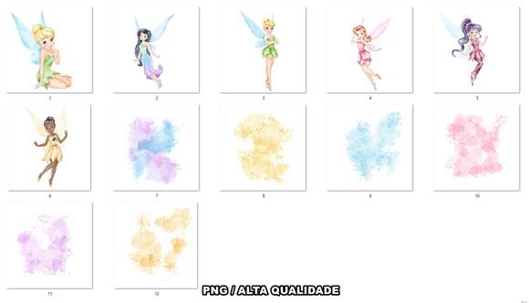 Kit Digital Tinker Bell Aquarela