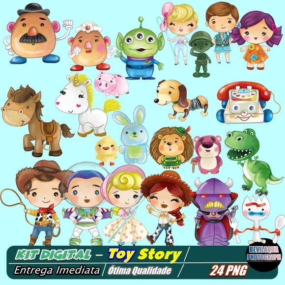 Kit Digital Toy Story Aquarela