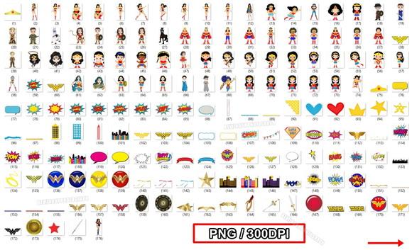 Super Kit Digital Mulher Maravilha e Mulher Maravilha Baby
