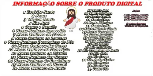 Kit Digital 37 Santinhos & Anjinhos Diversos / Png e Vetor