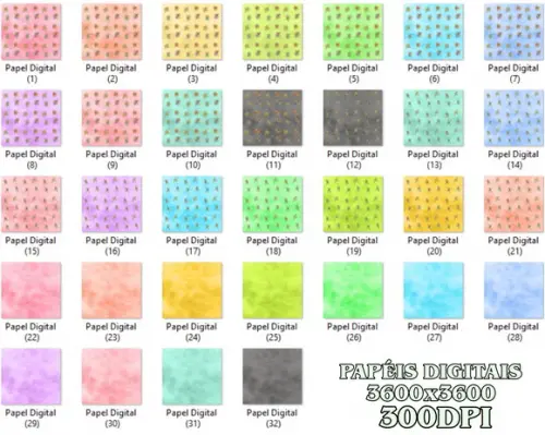 Kit Digital Tartarugas Ninjas Aquarela
