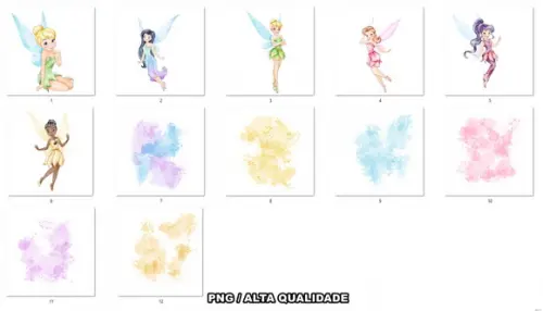 Kit Digital Tinker Bell Aquarela