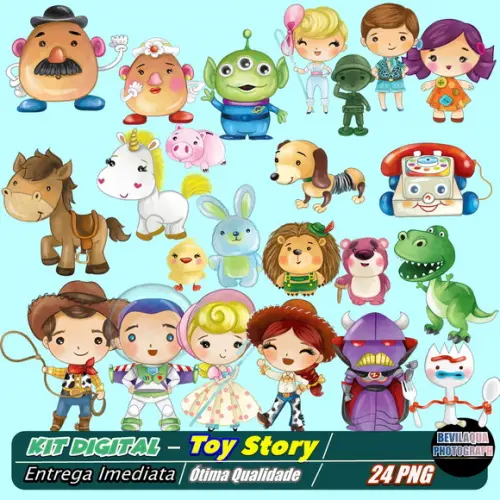 Kit Digital Toy Story Aquarela