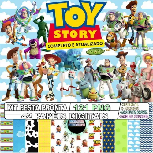 Kit Digital Toy Story Festa Pronta