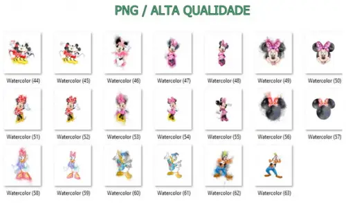 Kit Digital Turma Do Mickey Aquarela