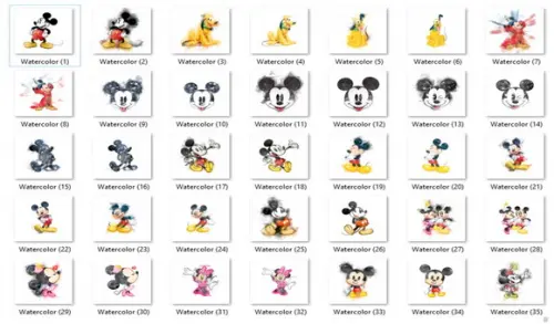 Kit Digital Turma Do Mickey Aquarela