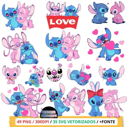 Super Kit Digital Lilo & Stitch Png , Svg Completo