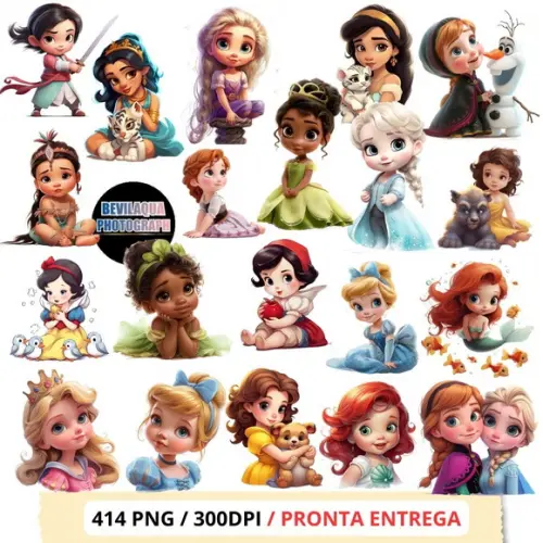 Super Kit Digital Princesas Baby 3d