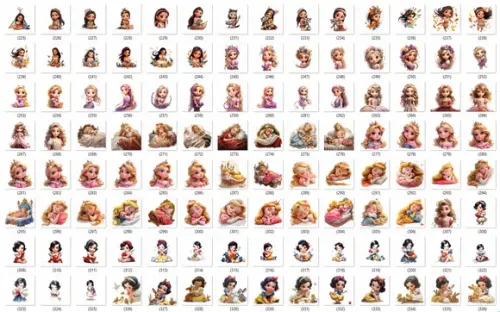 Super Kit Digital Princesas Baby 3d