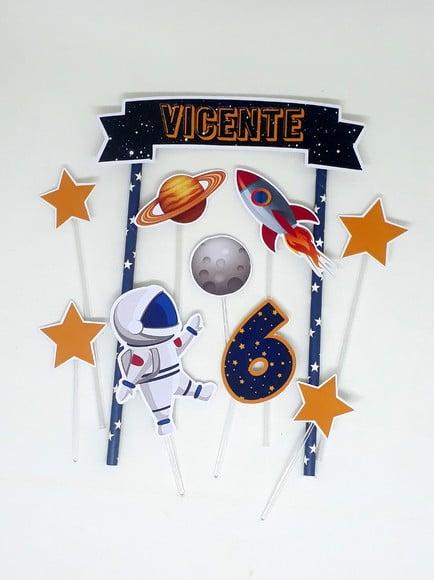 Topo de Bolo Astronauta