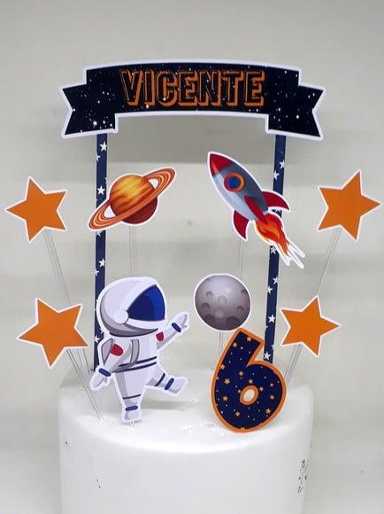 Topo de Bolo Astronauta