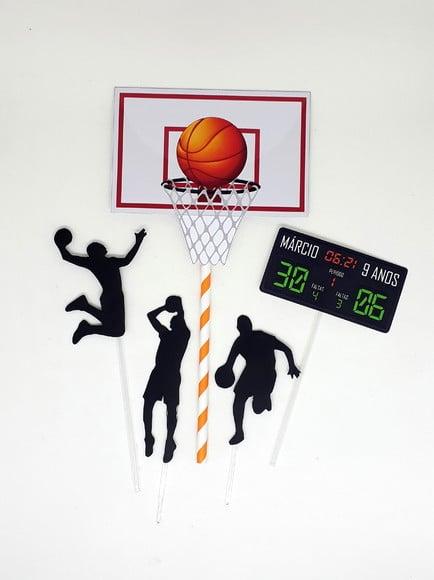 Topo de Bolo Basquete