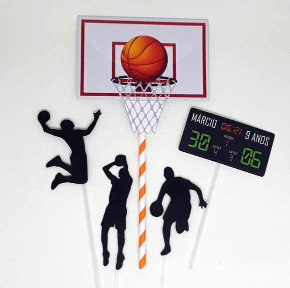 Topo de Bolo Basquete