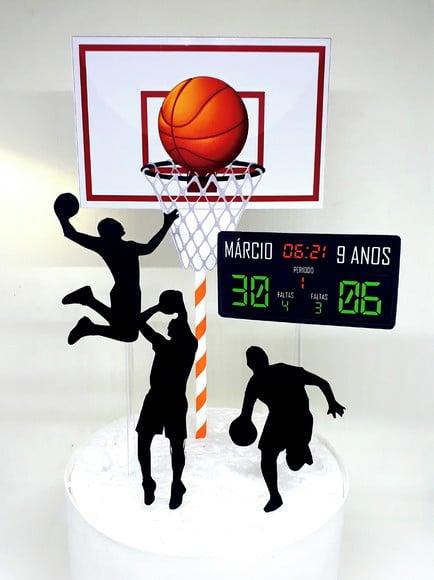 Topo de Bolo Basquete