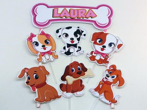 Topo de Bolo Cachorros
