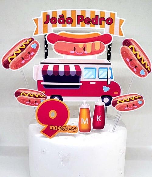 Topo de Bolo Cachorro Quente