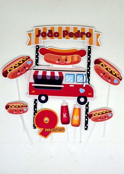 Topo de Bolo Cachorro Quente