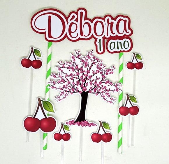 Topo de Bolo Cereja