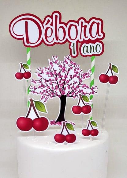 Topo de Bolo Cereja