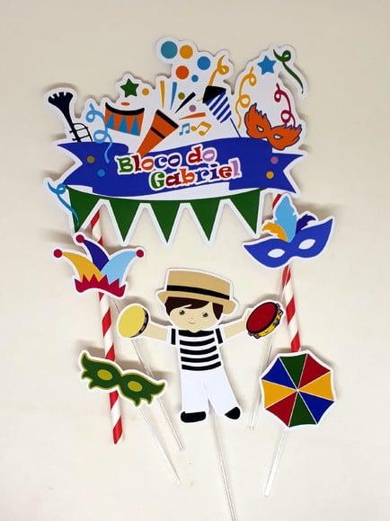Topo de Bolo Carnaval