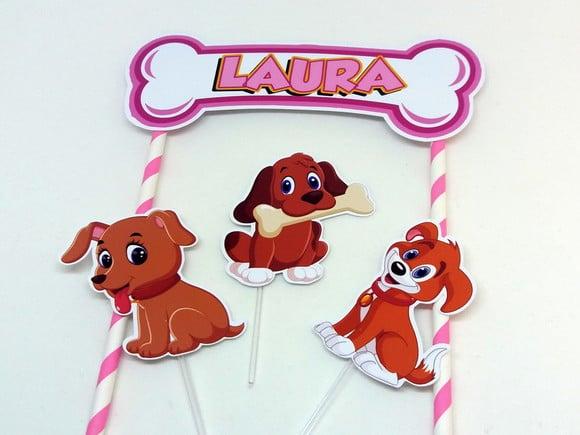 Topo de Bolo Cachorros