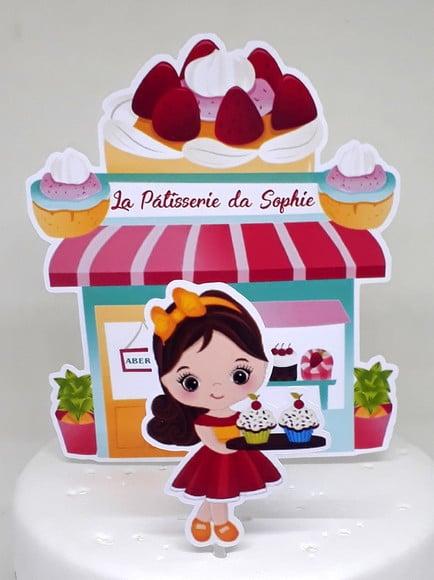 Topo de Bolo nº 1 Confeitaria / Pâtisserie
