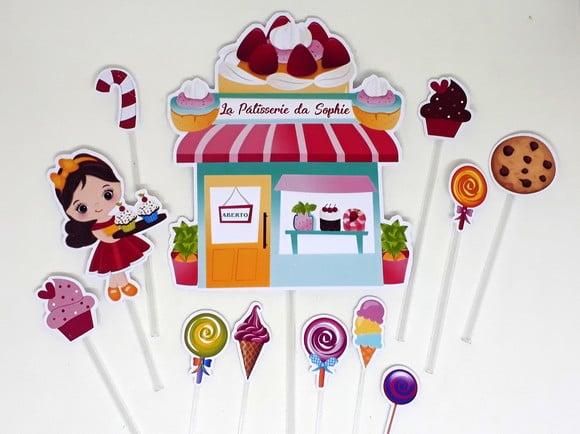 Topo de Bolo nº 2 Confeitaria / Pâtisserie