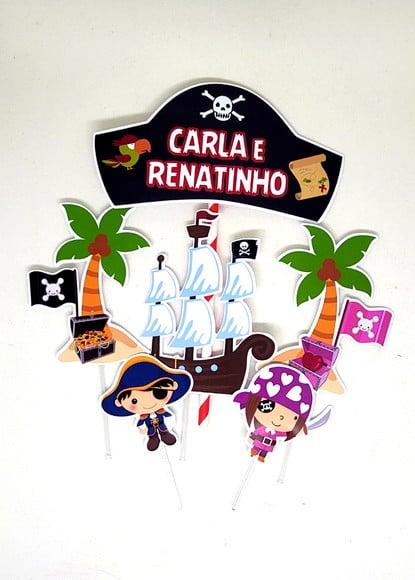 Topo de Bolo Pirata