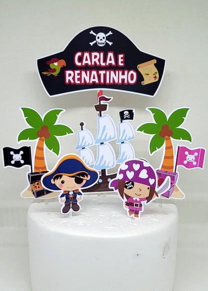 Topo de Bolo Pirata