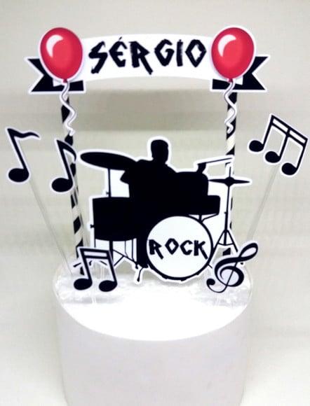 Topo de Bolo Rock