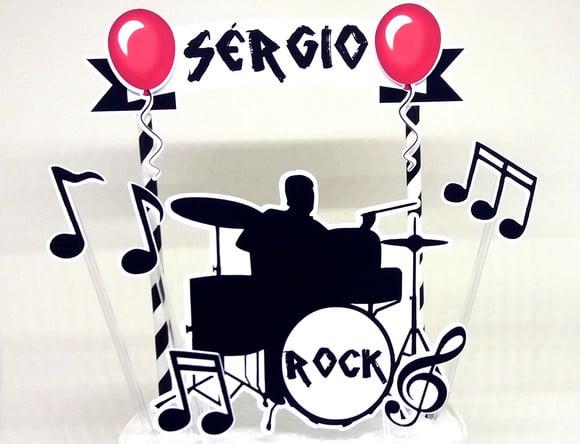 Topo de Bolo Rock